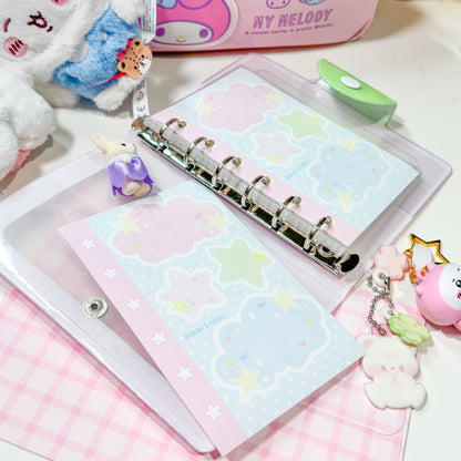 [Borah Studio] A7 Clouds Memo Sticker Pack (3 Sheets)