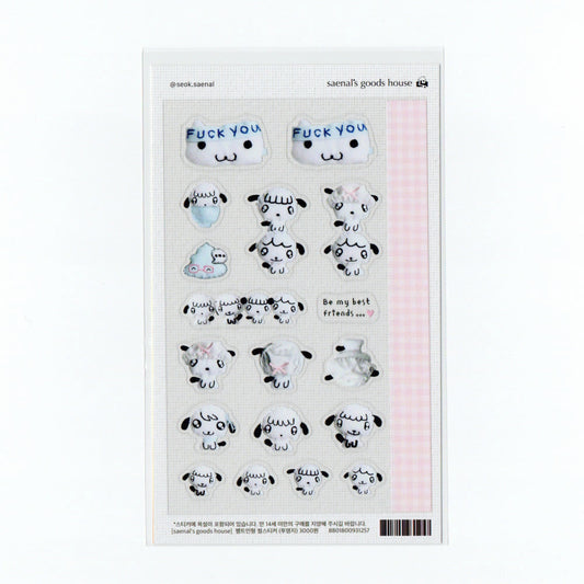 [Seok Sae Nal] Felt Doll Sticker Sheet