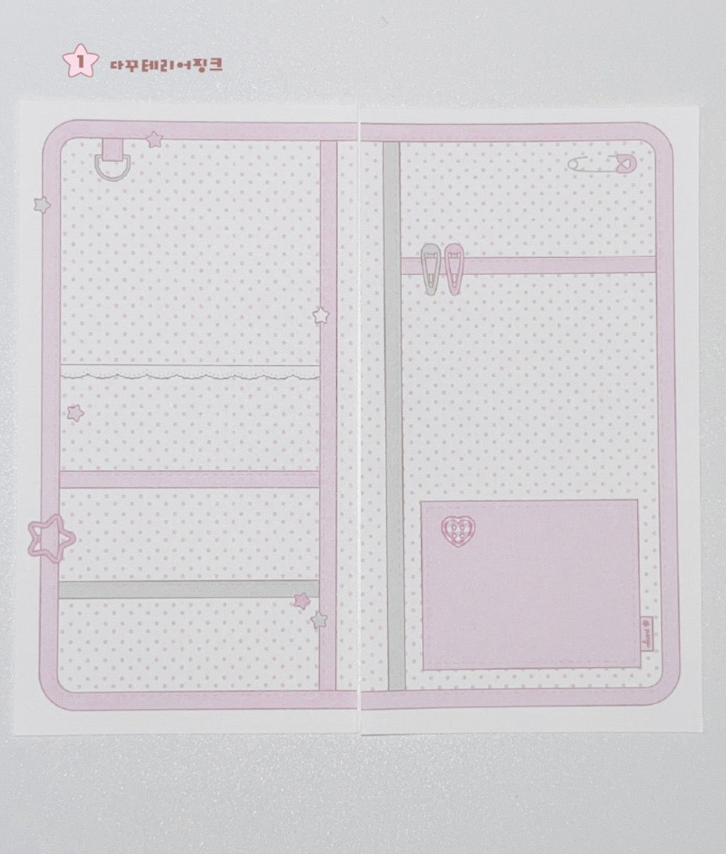 [Seorikkoch] Dakku Tailor Memo Sticker Set (2 Options)