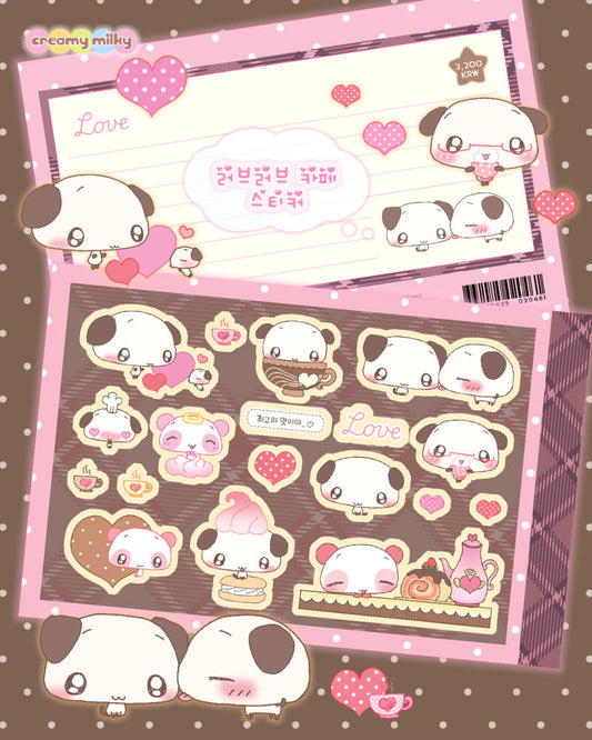 [Creamy Milky] Love Love Cafe Deco Sticker Sheet