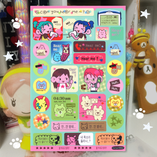 [Monanbear] Can You Hear Me? Sticker Sheet