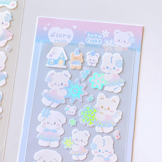 [Floro Studio] Snowflake Deco Sticker