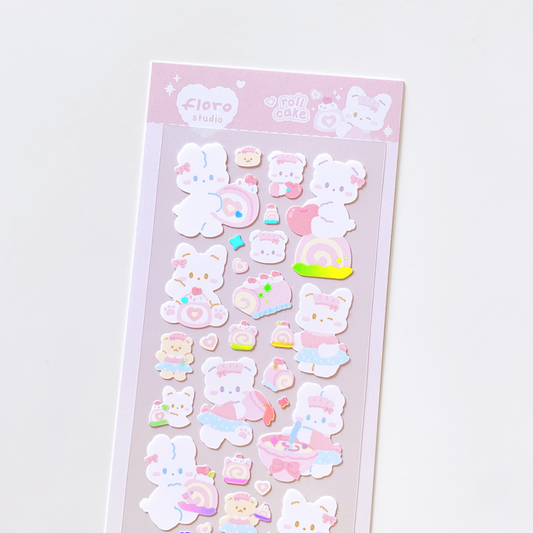 [Floro Studio] Roll Cake Deco Sticker