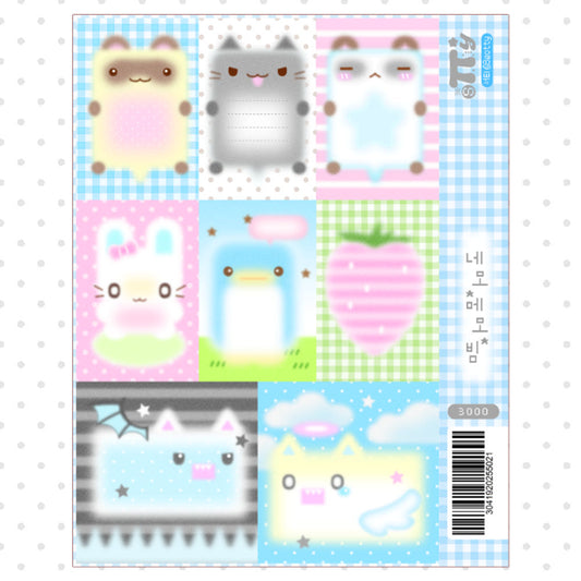 [3eotty] Square Memo Sticker Sheet