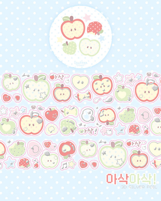 [Seolkee] Crunch Crunch 30mm Clear Foil Kiss Cut Tape