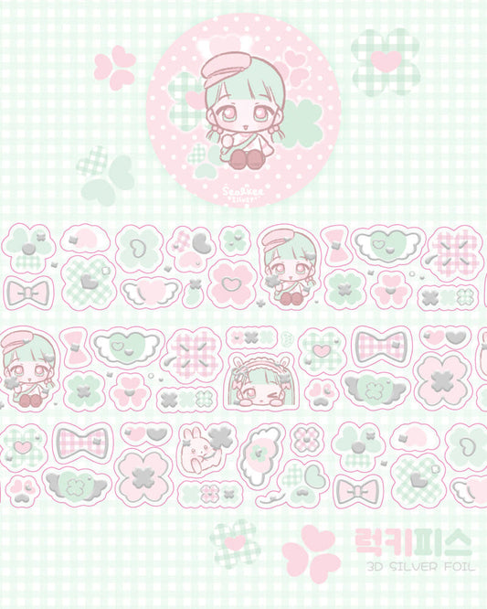 [Seolkee] Lucky Peace 30mm Clear Foil Kiss Cut Tape