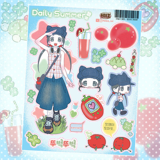 [Heez] Daily Summer - Tomato Sticker Sheet