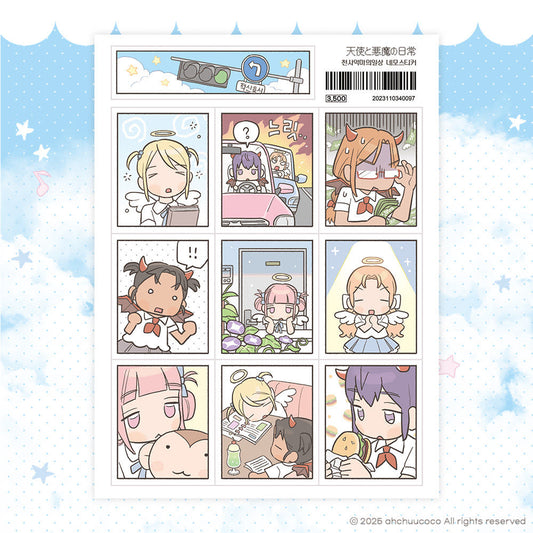 [Ahchuucoco] Daily Life of an Angel & Devil Sticker Sheet