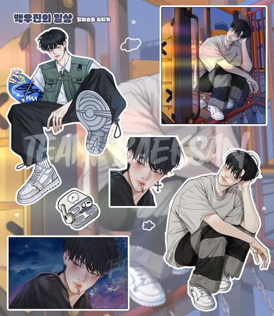 [Team Baeksan] Baek Woojin's Daily Life Sticker Sheet