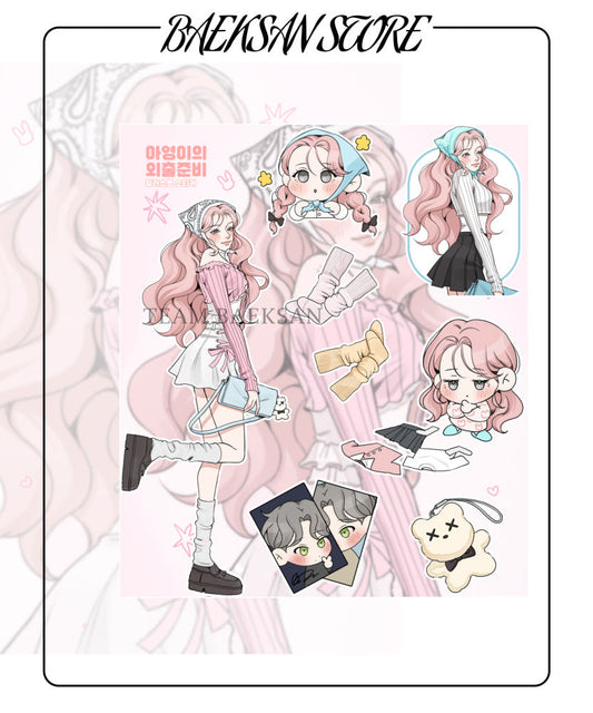 [Team Baeksan] Ahyeong's Getting Ready to Go Out Sticker Sheet