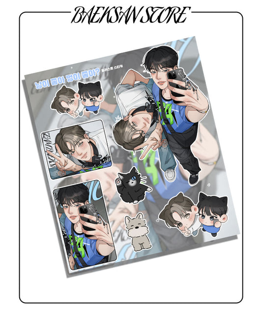 [Team Baeksan] Love Cats or Dogs? Ver B Sticker Sheet