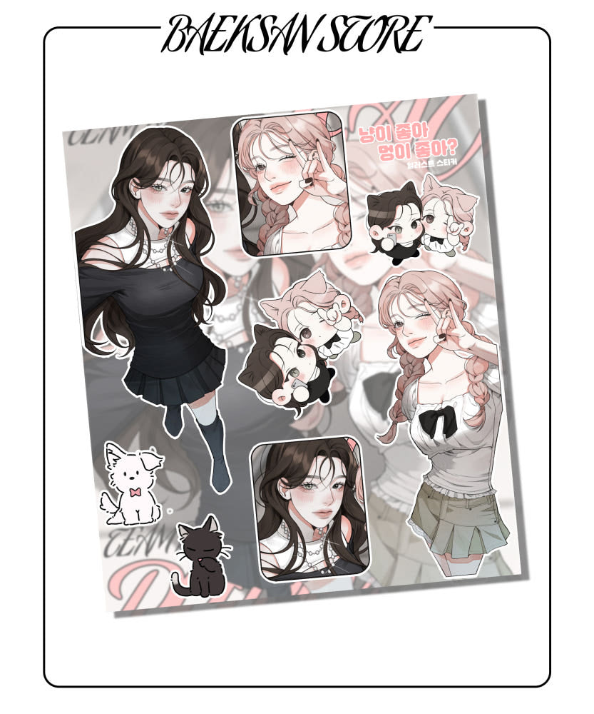 [Team Baeksan] Love Cats or Dogs? Ver. A Sticker Sheet