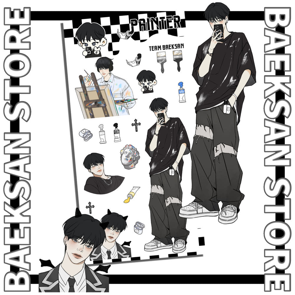 [Team Baeksan] Painter Sticker Sheet