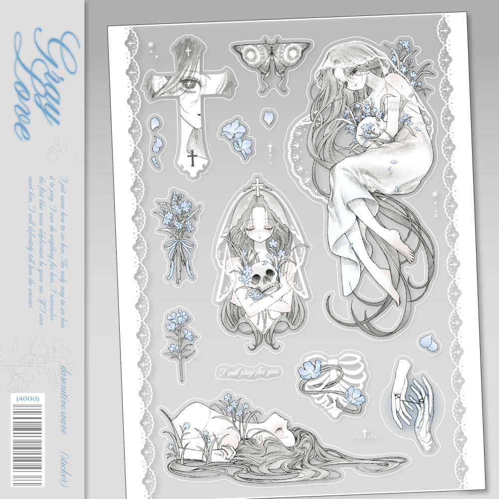 [Gyeol] Gray Love Sticker Sheet