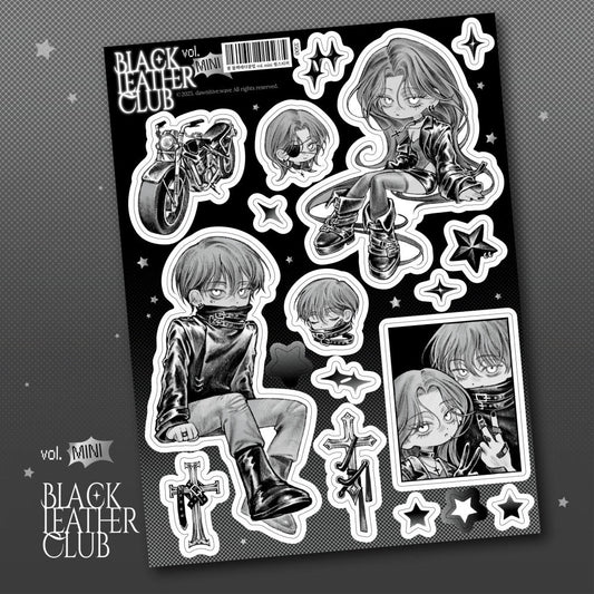 [Gyeol] Black Leather Club Mini Sticker Sheet