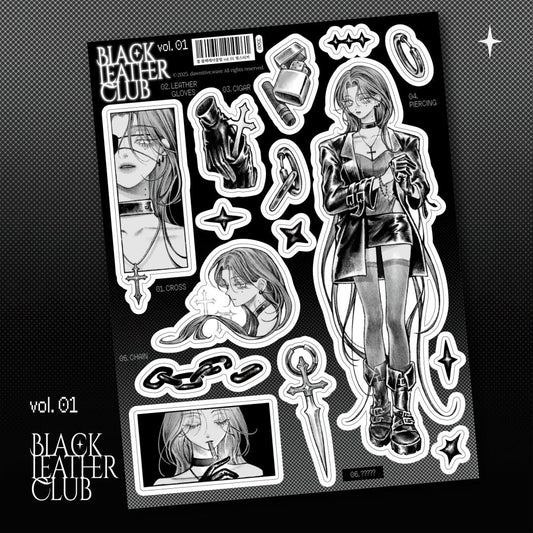 [Gyeol] Black Leather Club Vol. 01 Sticker Sheet