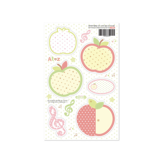 [Atoz Club] Apple Stitch Sticker Sheet Set (2 Sheets)