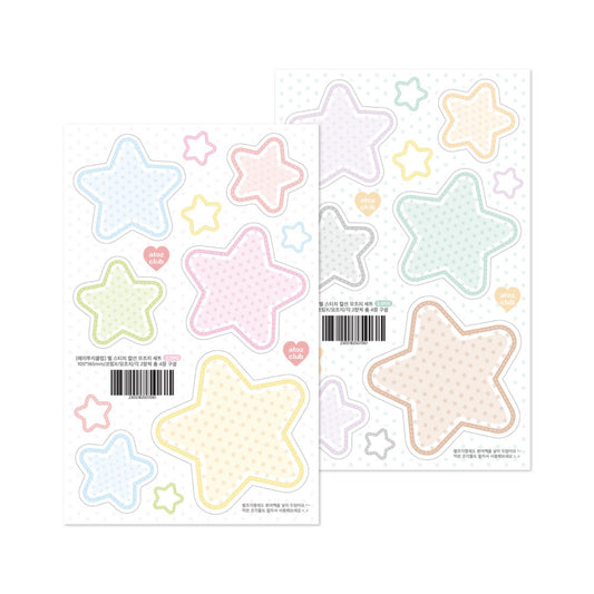 [Atoz Club] Star Stitch Sticker Sheet Set (4 Sheets)
