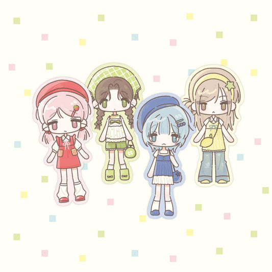 [Chocozy Family] Fruit Girls Die Cut Sticker Set