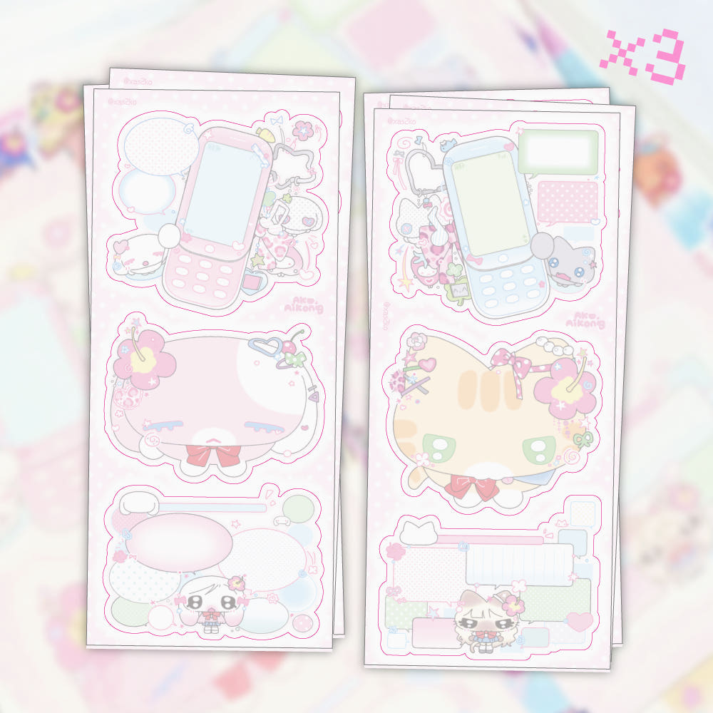 [Ako, Aikong] Gyaru Memo Sticker Pack