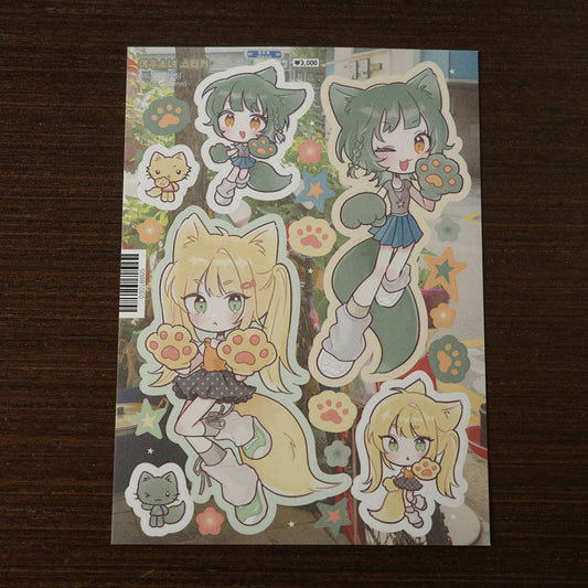 [Moseori Studio] Fox Girl Sticker Sheet
