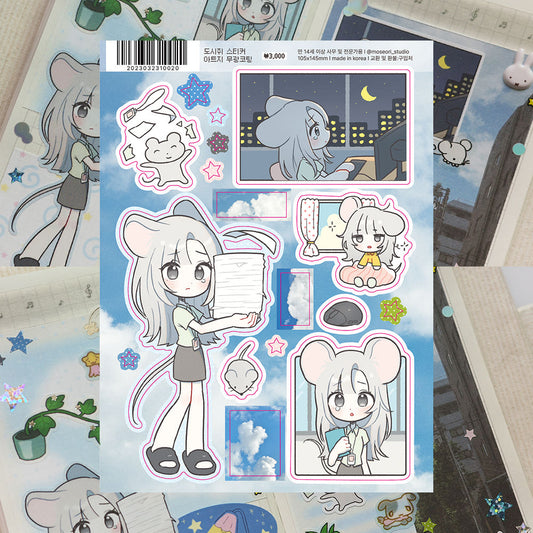 [Moseori Studio] Angel Sheep Sticker Sheet
