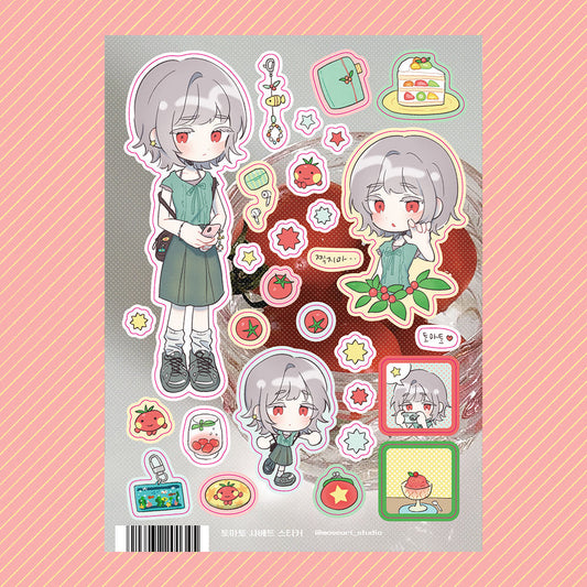 [Moseori Studio] Tomato Sherbert Sticker Sheet