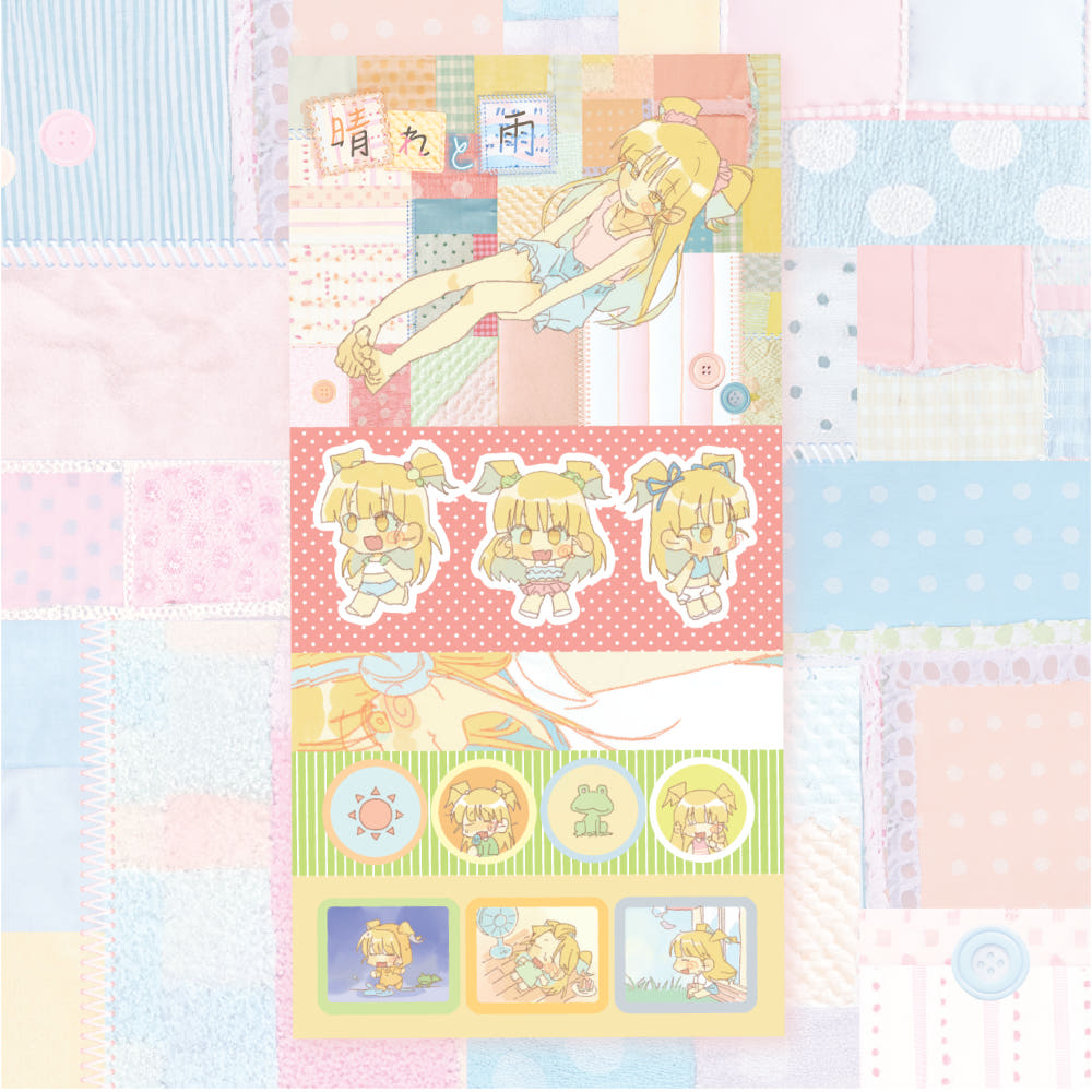 [Sg_yskim] Hare & Ame Sticker Sheet (Ver. Hare)