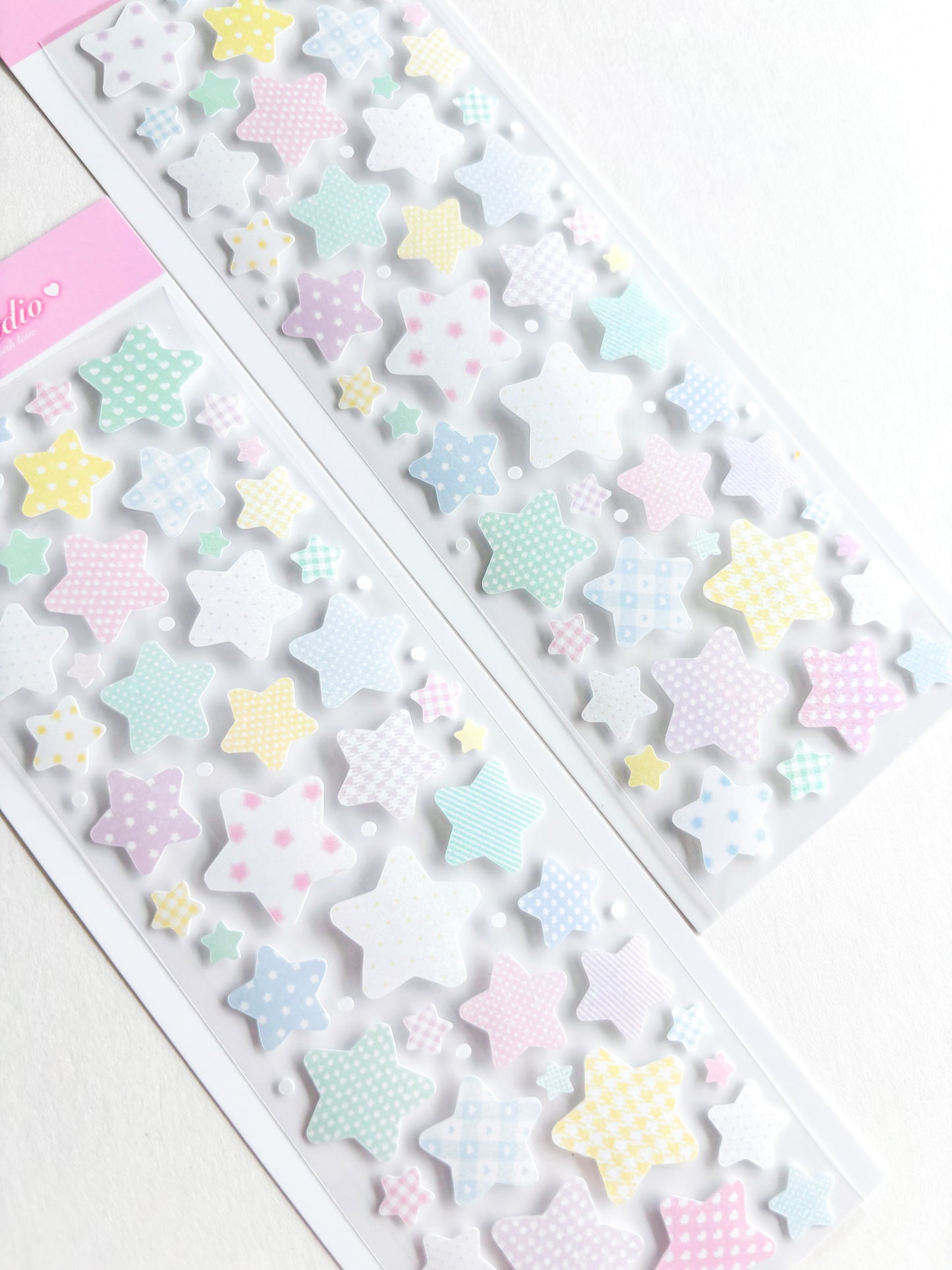 [Borah Studio] Pastel Pattern Stars Deco Sticker Sheet