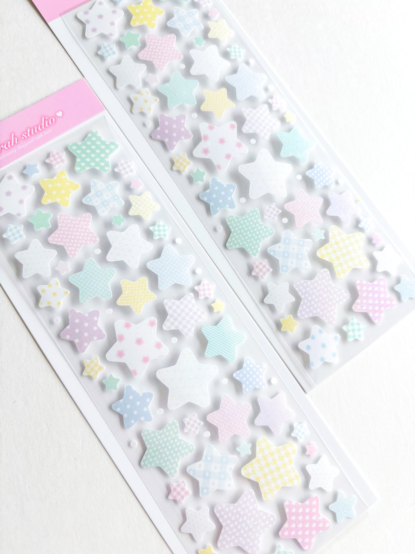 [Borah Studio] Pastel Pattern Stars Deco Sticker Sheet