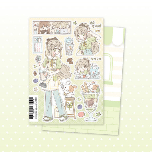 [Chocozy Family] Green Tea House Sticker Sheet