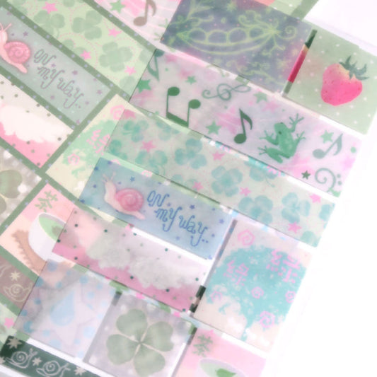 [St2krs] Wispy Green Washi Deco Sticker Sheet