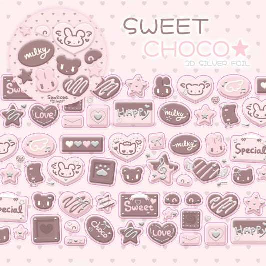 [Seolkee] A Piece of Choco 30mm Clear Foil Kiss Cut Tape