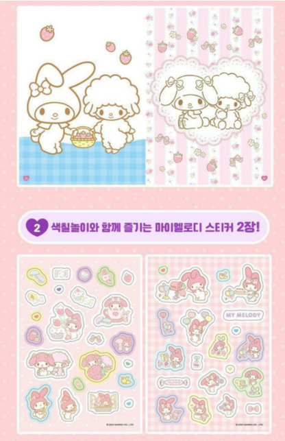 [Sanrio Korea] Mini My Melody Sticker Coloring Book