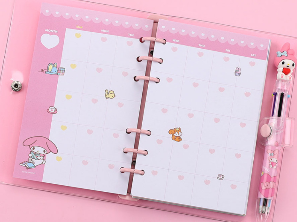 [Sanrio Korea] 6 Ring Diary Planner (5 types)