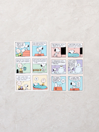 [Stationery Korea] Deco Stickers – Snoopy Peanuts Cartoon (4 sheets)