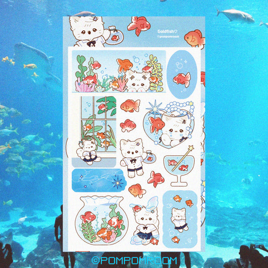 [Pompomroom] Goldfish Sticker Sheet