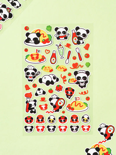 [Stationery Korea] Deco Stickers – Panda (4 sheets)