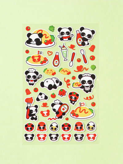 [Stationery Korea] Deco Stickers – Panda (4 sheets)