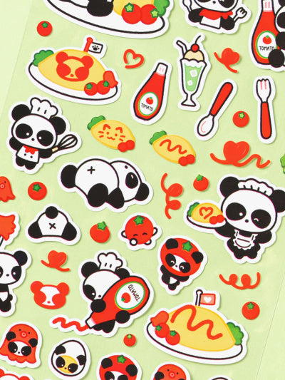 [Stationery Korea] Deco Stickers – Panda (4 sheets)