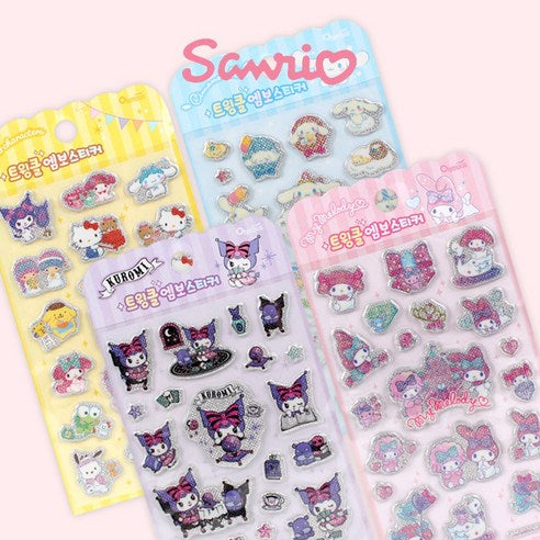 [Sanrio Korea] 3D Twinkle Sticker Sheet (4 Styles)