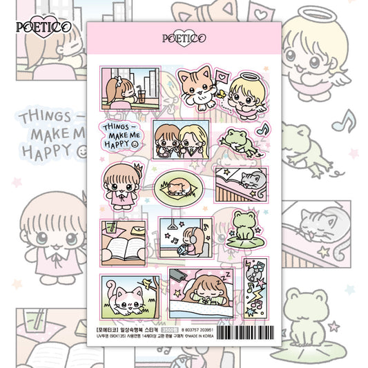 [Poetico] Happiness in Everyday Life Sticker Sheet