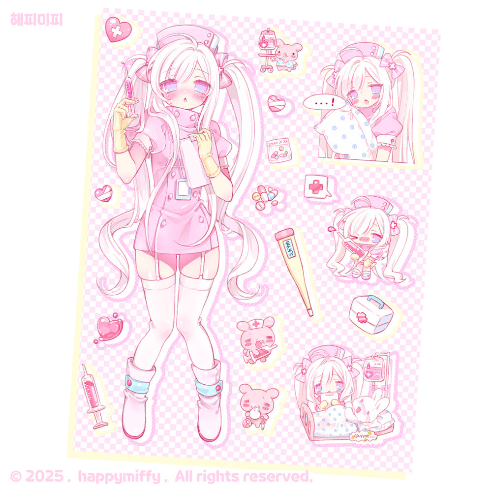 [Happy Miffy] Nurse Rika Sticker Sheet