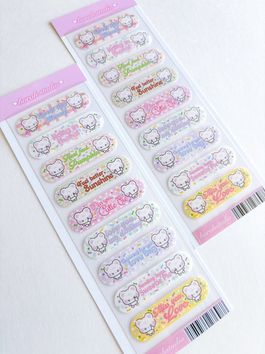 [Borah Studio] Feel Better Soon Bandaid Deco Sticker Sheet (2 Options)