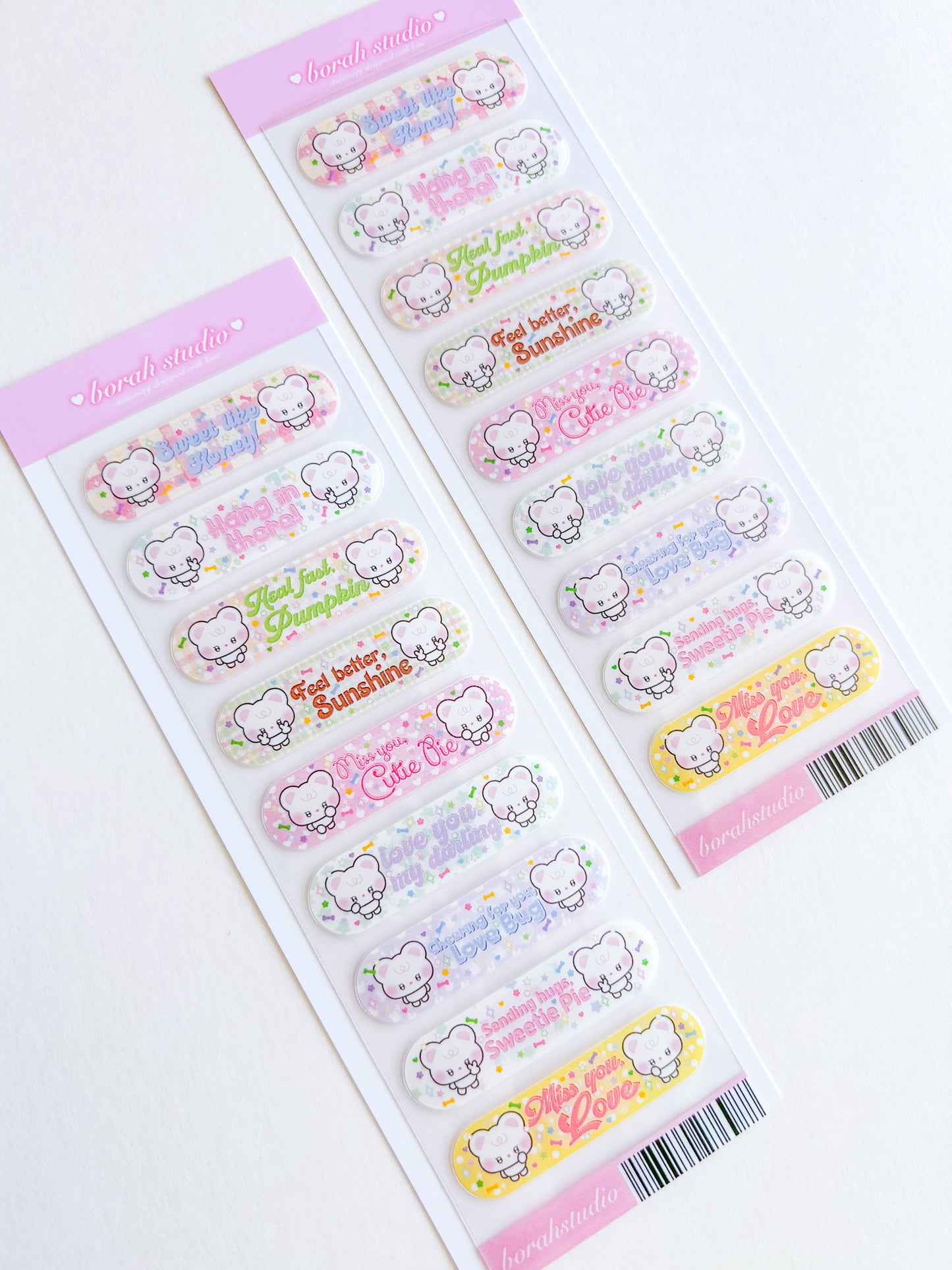 [Borah Studio] Feel Better Soon Bandaid Deco Sticker Sheet (2 Options)
