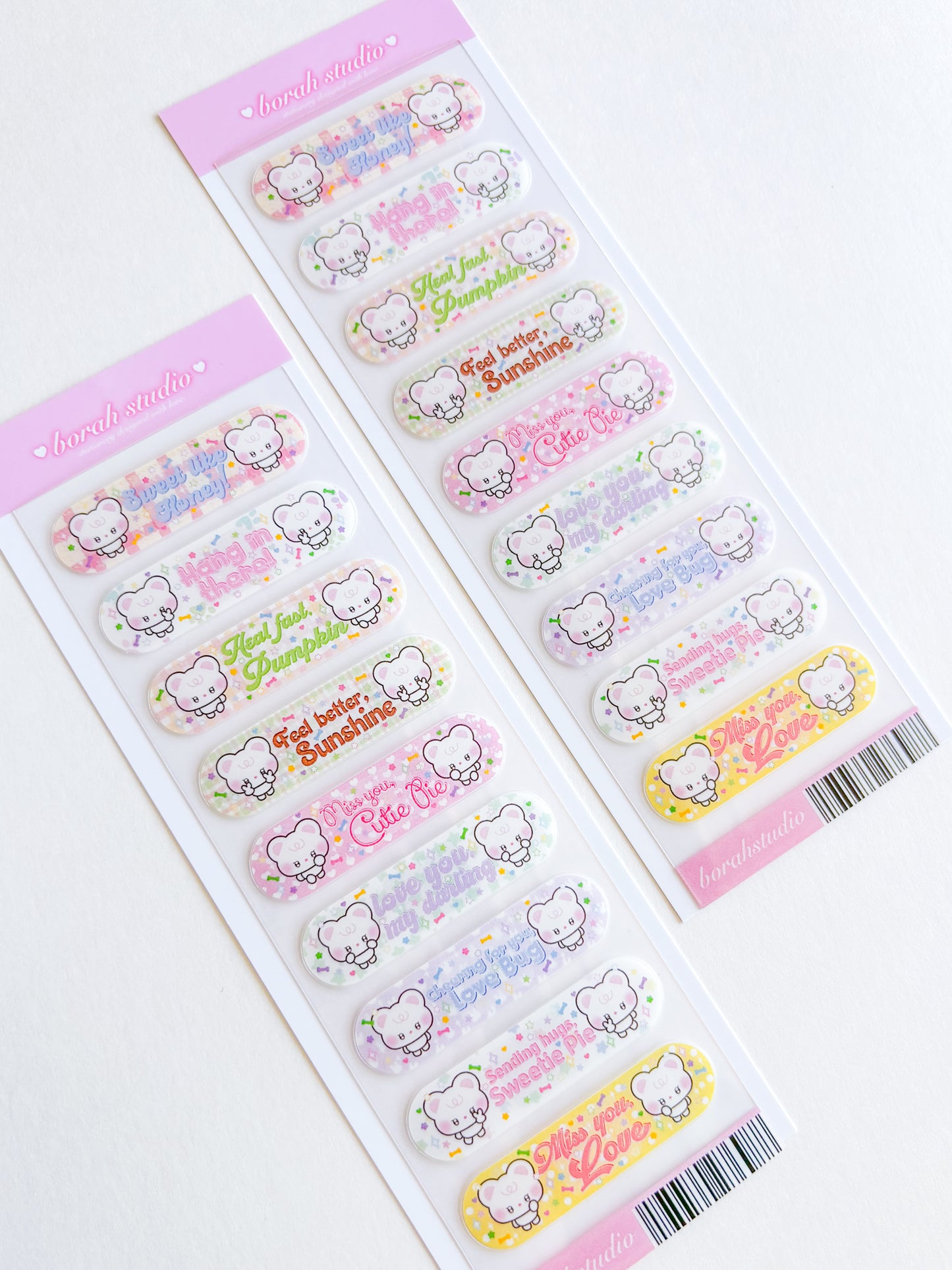 [Borah Studio] Feel Better Soon Bandaid Deco Sticker Sheet (2 Options)