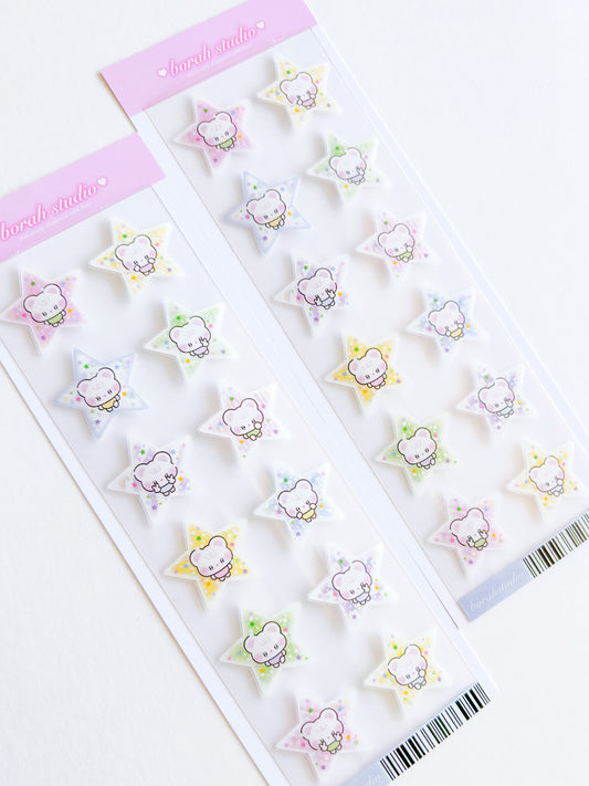 [Borah Studio] Honey's a Star Deco Sticker Sheet (2 Options)