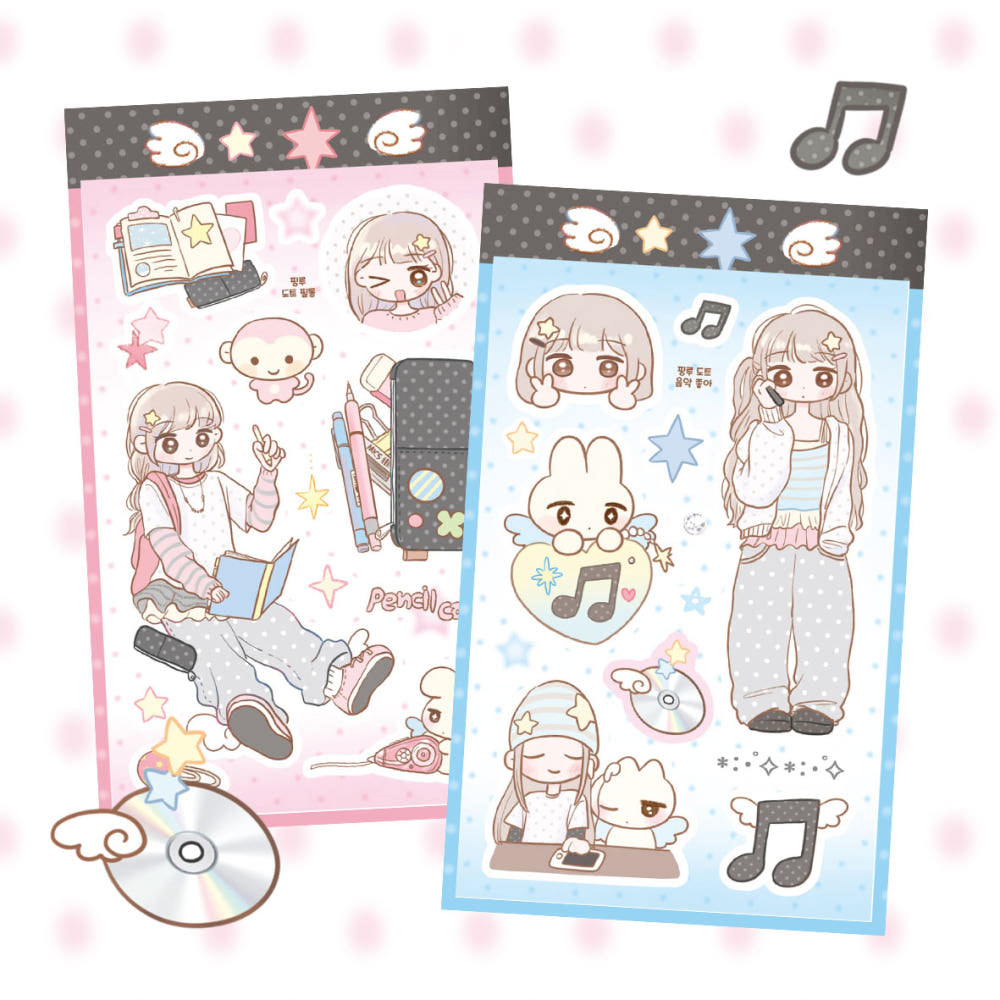 [Pink Rue] Dot Sticker Sheet (2 Options)