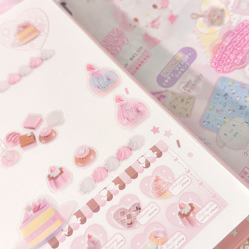 [Pearly Button] Sweets Miniature Object Sticker Sheet