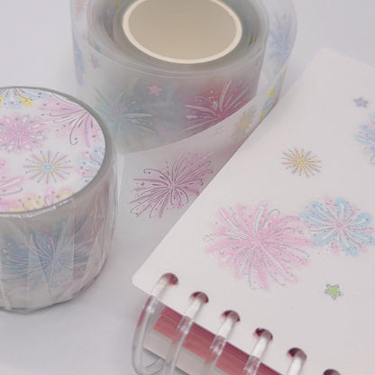 [Pearly Button] Twinkle Fireworks Kiss Cut Masking Tape